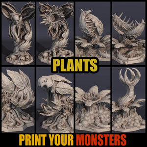 3D Printed Print Your Monsters Baby Carnivorous Plant 2 Set 28mm - 32mm D&D Wargaming - Charming Terrain