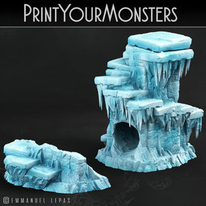 3D Printed Print Your Monsters Ice Dice Tower The Wrath of Gloomrime Monsters Part II Set 28mm - 32mm D&D Wargaming - Charming Terrain