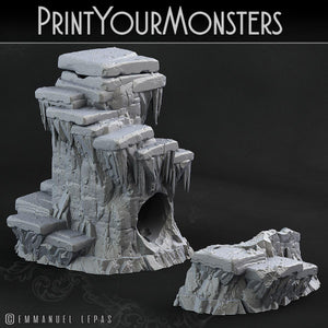 3D Printed Print Your Monsters Ice Dice Tower The Wrath of Gloomrime Monsters Part II Set 28mm - 32mm D&D Wargaming - Charming Terrain