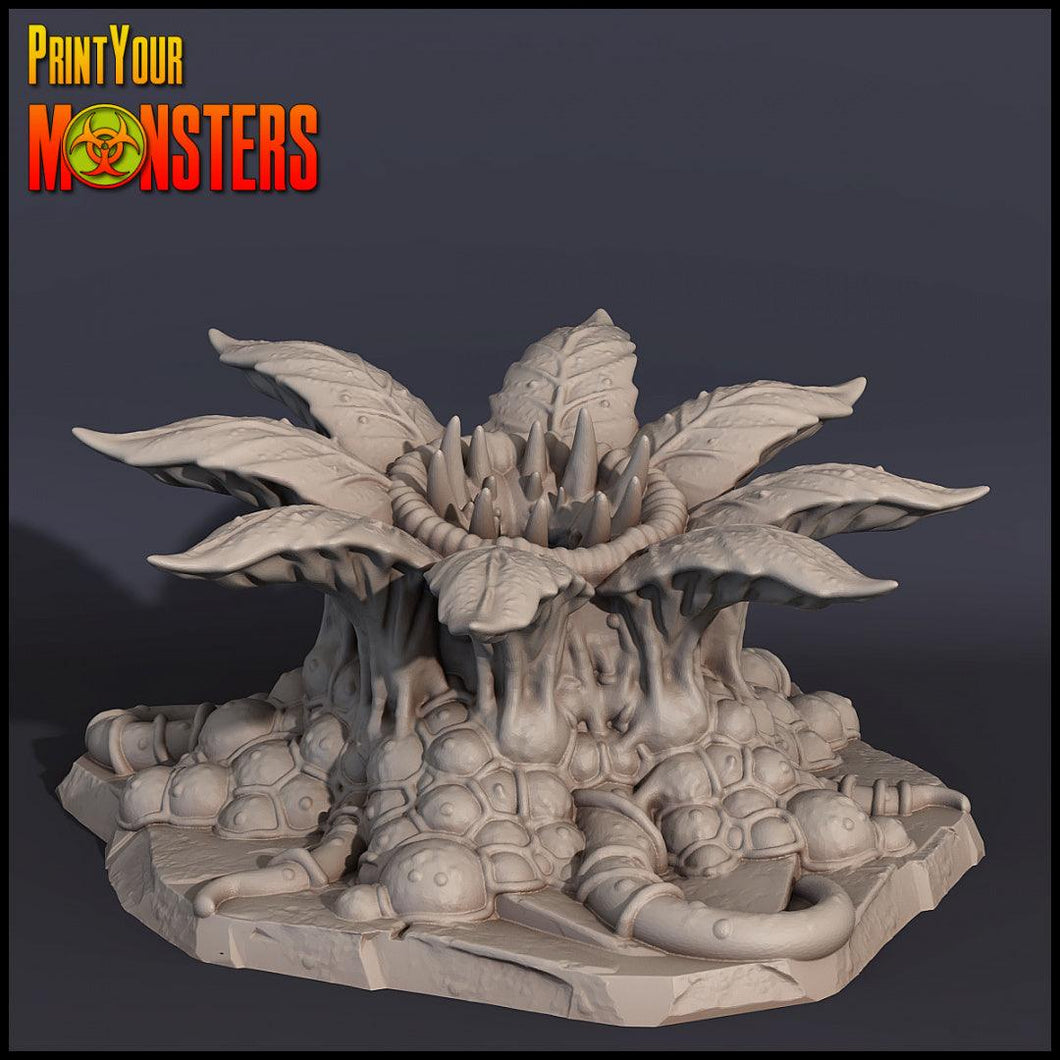 3D Printed Print Your Monsters Round Plant 1 Carnivorous Plants Set 28mm - 32mm D&D Wargaming - Charming Terrain