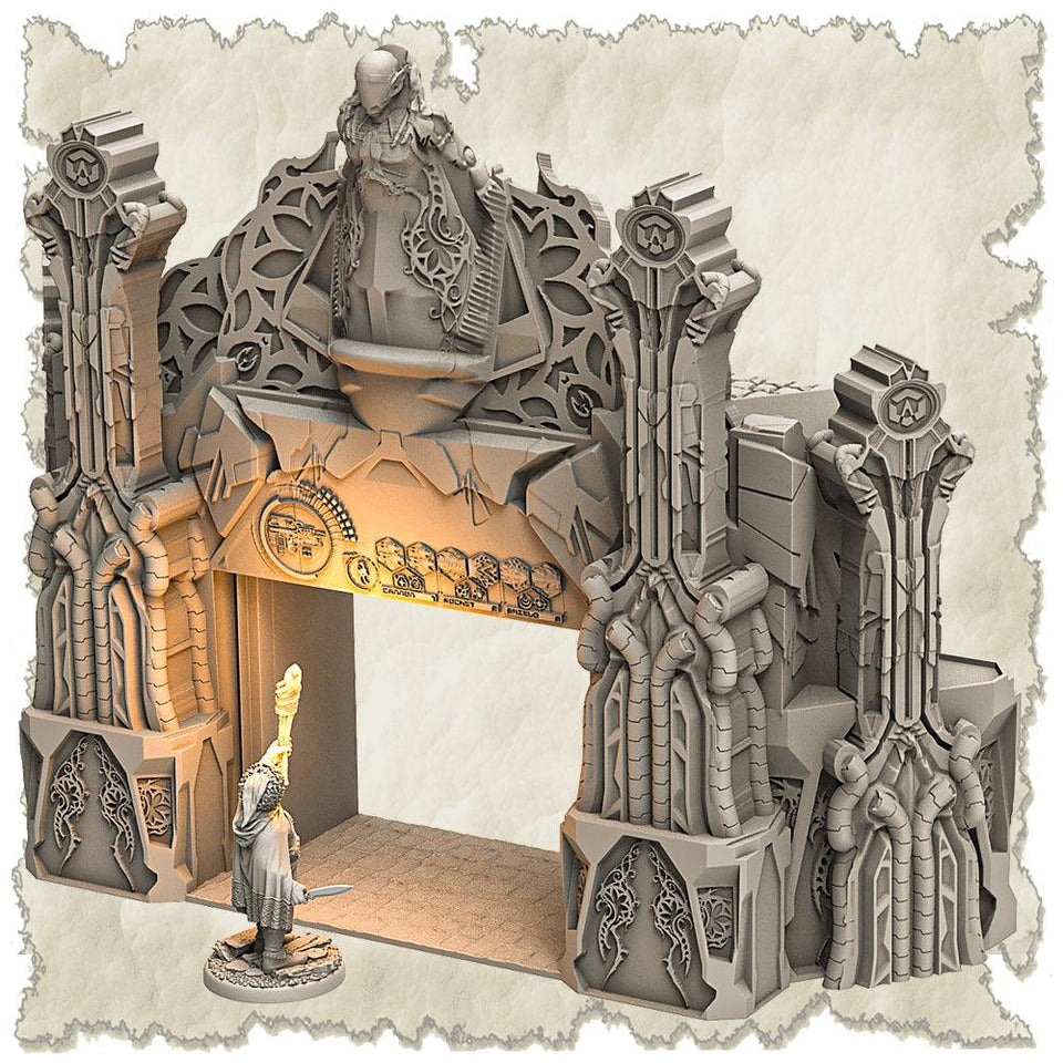 3D Printed SAWANT3D Abandoned Base of Space Elves Set 28 32mm Ragnarok d&d - Charming Terrain