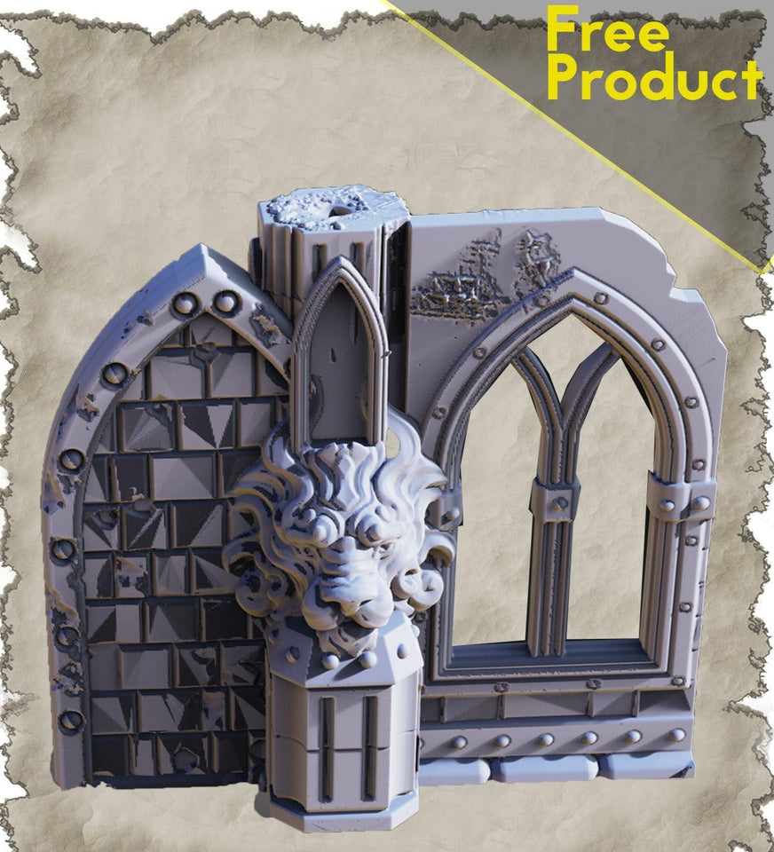 3D Printed SAWANT3D Ruins in the Desert - Window 28 32mm D&D - Charming Terrain