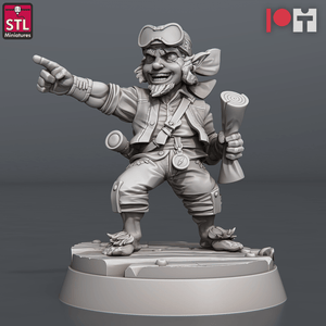 3D Printed STL Miniatures Airship Crew Set 28 - 32mm War Gaming D&D - Charming Terrain