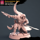 3D Printed STL Miniatures Assassins Set 28 - 32mm War Gaming D&D - Charming Terrain