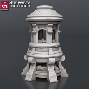 3D Printed STL Miniatures Bath House Set 28 - 32mm War Gaming D&D - Charming Terrain