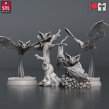 3D Printed STL Miniatures Blood Bats Set 28 - 32mm War Gaming D&D - Charming Terrain