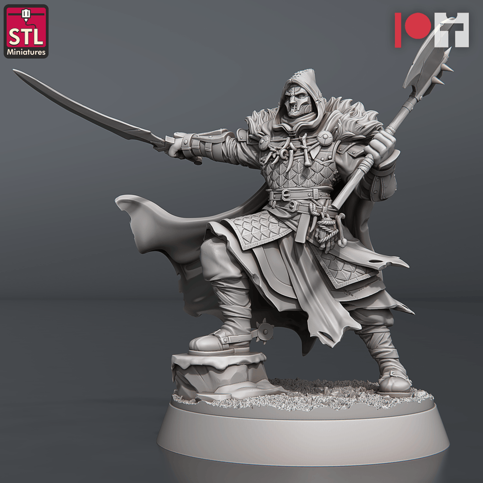 3D Printed STL Miniatures Cultist Captain 28 - 32mm War Gaming D&D - Charming Terrain