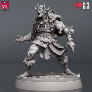 3D Printed STL Miniatures Ghoul King Set 28 - 32mm War Gaming D&D - Charming Terrain