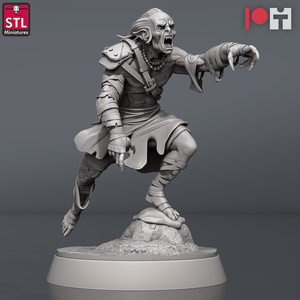 3D Printed STL Miniatures Ghoul King Set 28 - 32mm War Gaming D&D - Charming Terrain