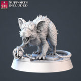 3D Printed STL Miniatures Giant Rats | 28 - 32mm War Gaming D&D - Charming Terrain