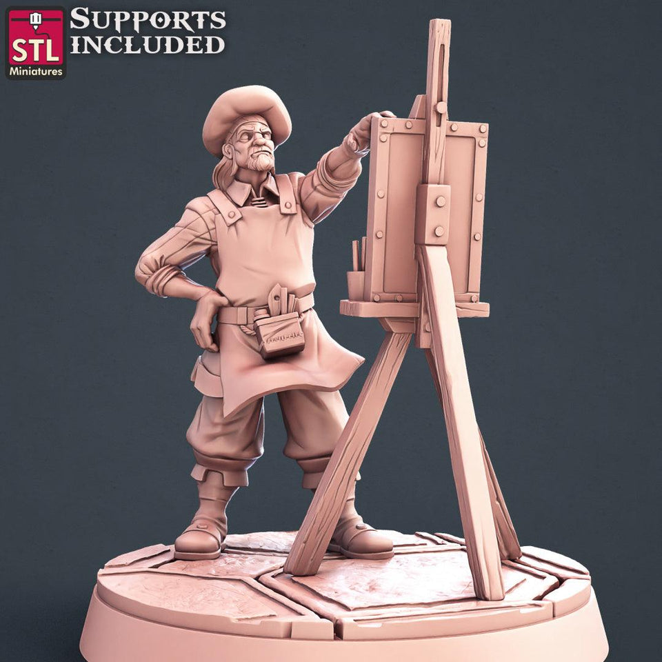 3D Printed STL Miniatures Painters Set 28 - 32mm War Gaming D&D - Charming Terrain