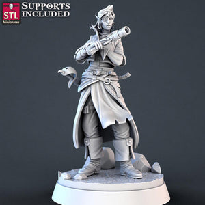 3D Printed STL Miniatures Pirate Set 28 - 32mm War Gaming D&D - Charming Terrain