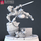 3D Printed STL Miniatures Pirate Set 28 - 32mm War Gaming D&D - Charming Terrain