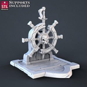 3D Printed STL Miniatures Pirate Set 28 - 32mm War Gaming D&D - Charming Terrain