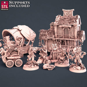 3D Printed STL Miniatures Satyrs Set 28 - 32mm War Gaming D&D - Charming Terrain