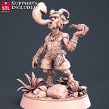 3D Printed STL Miniatures Satyrs Set 28 - 32mm War Gaming D&D - Charming Terrain