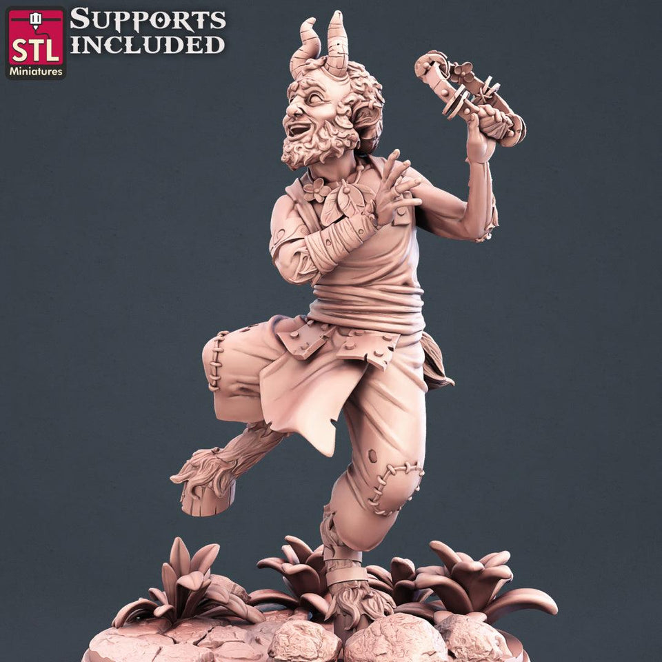 3D Printed STL Miniatures Satyrs Set 28 - 32mm War Gaming D&D - Charming Terrain