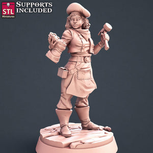 3D Printed STL Miniatures Shoemakers Set 28 - 32mm War Gaming D&D - Charming Terrain