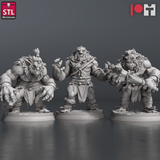 3D Printed STL Miniatures Snow Trolls Set 28 - 32mm War Gaming D&D - Charming Terrain