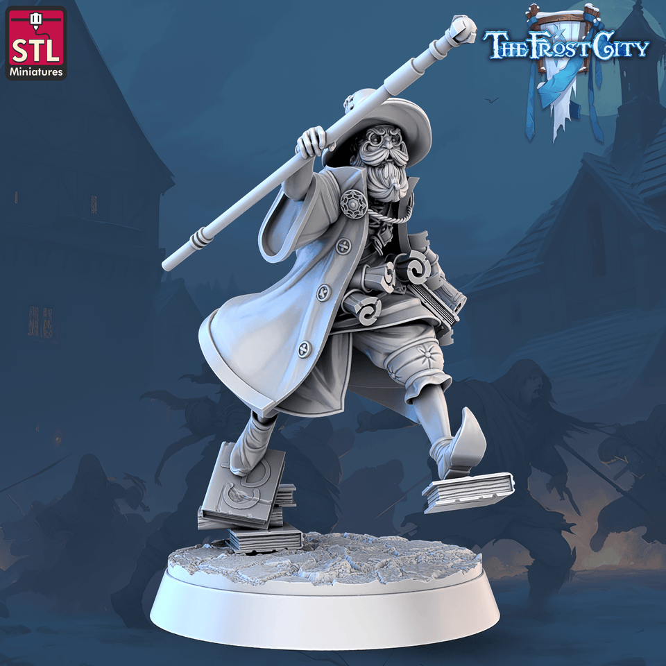 3D Printed STL Miniatures The Frost City Mages 28 - 32mm War Gaming D&D - Charming Terrain