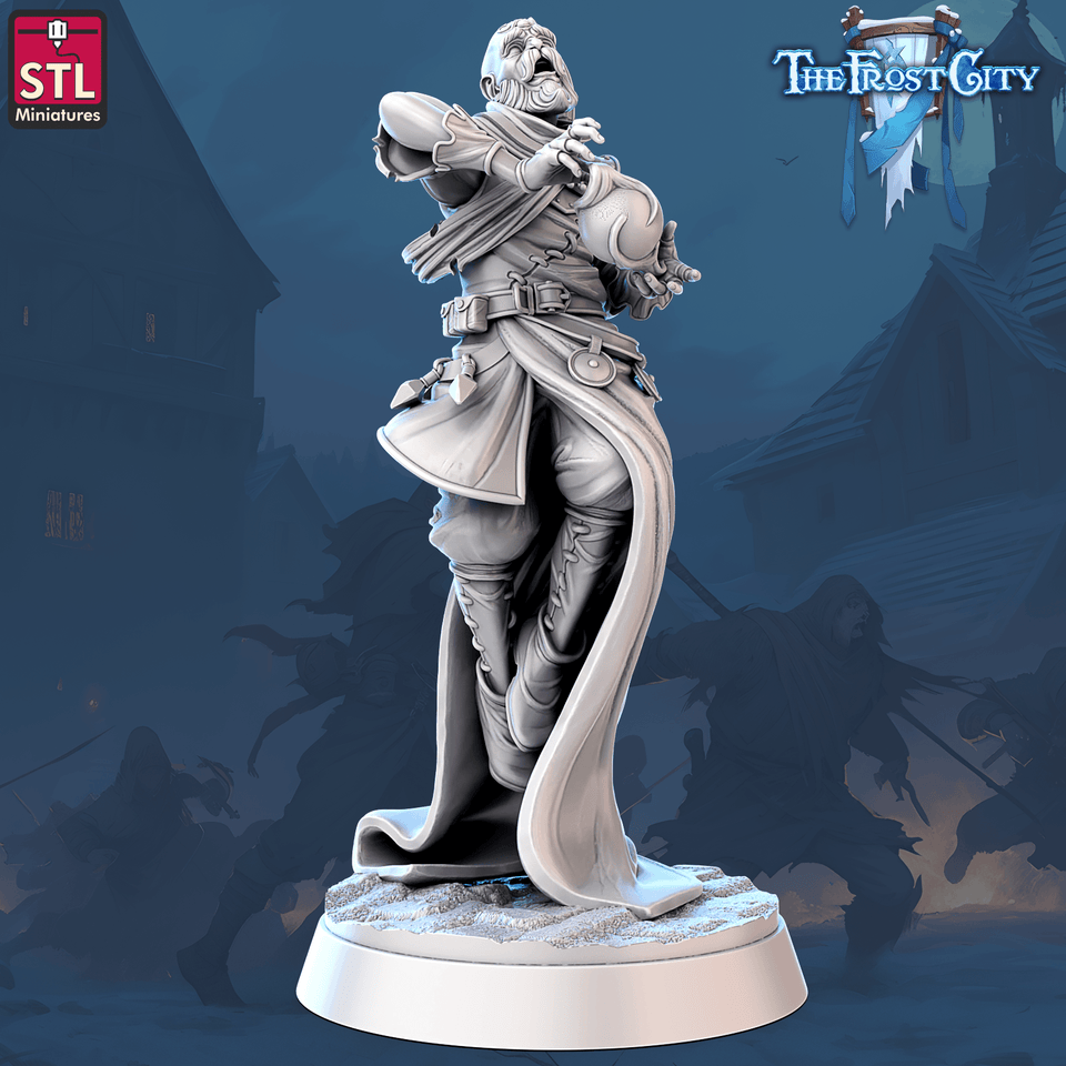 3D Printed STL Miniatures The Frost City Mages 28 - 32mm War Gaming D&D - Charming Terrain