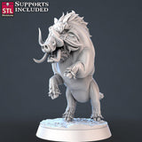 3D Printed STL Miniatures Wild Boars | 28 - 32mm War Gaming D&D - Charming Terrain