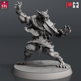 3D Printed STL Miniatures Wolves and Werewolves 28mm - 32mm War Gaming D&D - Charming Terrain