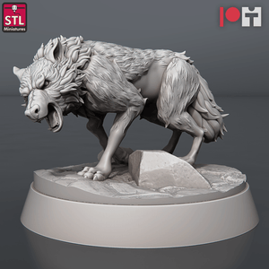 3D Printed STL Miniatures Wolves and Werewolves 28mm - 32mm War Gaming D&D - Charming Terrain