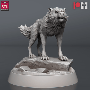 3D Printed STL Miniatures Wolves and Werewolves 28mm - 32mm War Gaming D&D - Charming Terrain