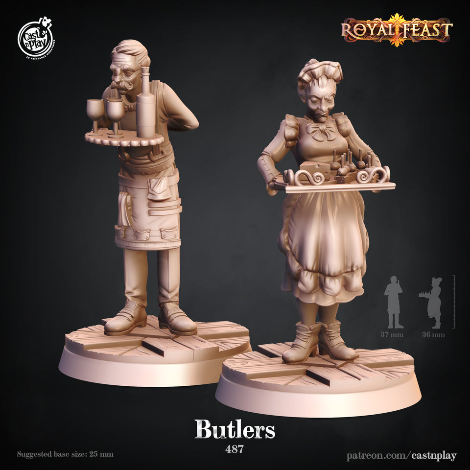 3D Printed Cast n Play Butlers Royal Feast Death Tiles 28mm 32mm D&D