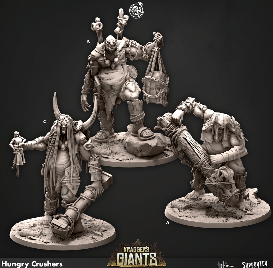 3D Printed Cast n Play 688 Goblin Warchief Kragger Kragger's Giants Set 28mm 32mm D&D - Charming Terrain