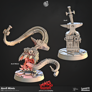 3D Printed Cast n Play Anvil Mimic Mimics Mayhem Set 28mm 32mm D&D