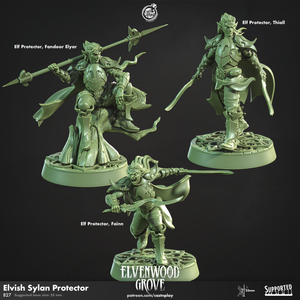 3D Printed Cast n Play Elvish Sylan Protector Elvenwood Grove Set 28mm 32mm D&D