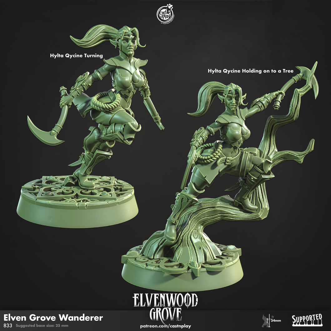 3D Printed Cast n Play Elven Grove Wanderer Elvenwood Grove Set 28mm 32mm D&D