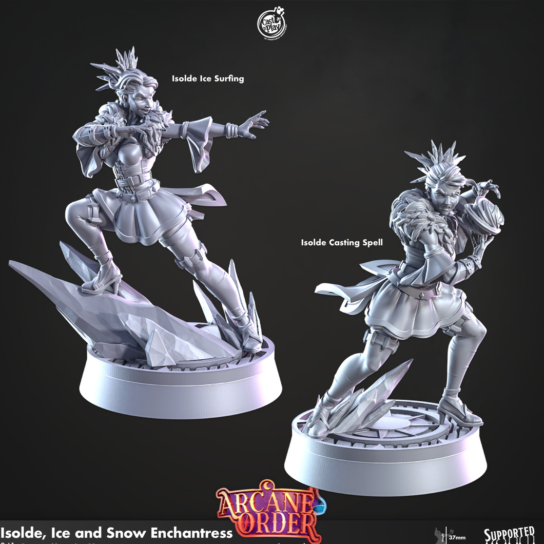 3D Printed Cast n Play Isolde Ice and Snow Enchantress 28mm 32mm D&D