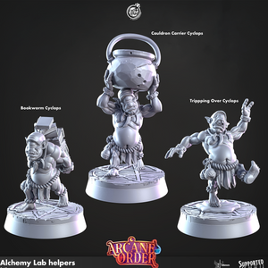 3D Printed Cast n Play Alchemy Lab Helpers Cyclops Set 28mm 32mm D&D