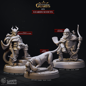 3D Printed Cast n Play Guards Scouts City Guards Set 28mm 32mm D&D