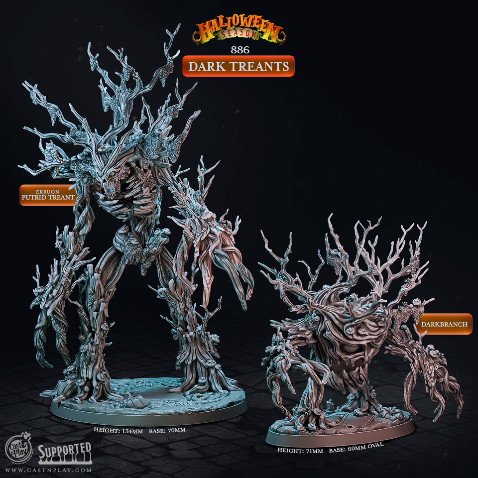 3D Printed Cast n Play Halloween Season Dark Treants 28mm 32mm D&D