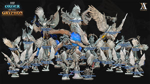 3D Printed Archvillain Games Astral Court Order of the Gryphon - Justiciar Angels Female 28mm 32mm D&D