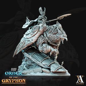 3D Printed Archvillain Games Astral Court Order of the Gryphon - Astral Gryphon Riders 28mm 32mm D&D