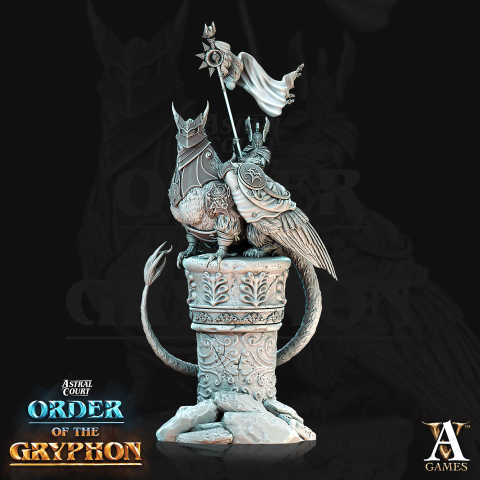 3D Printed Archvillain Games Astral Court Order of the Gryphon - Astral Gryphon Riders 28mm 32mm D&D