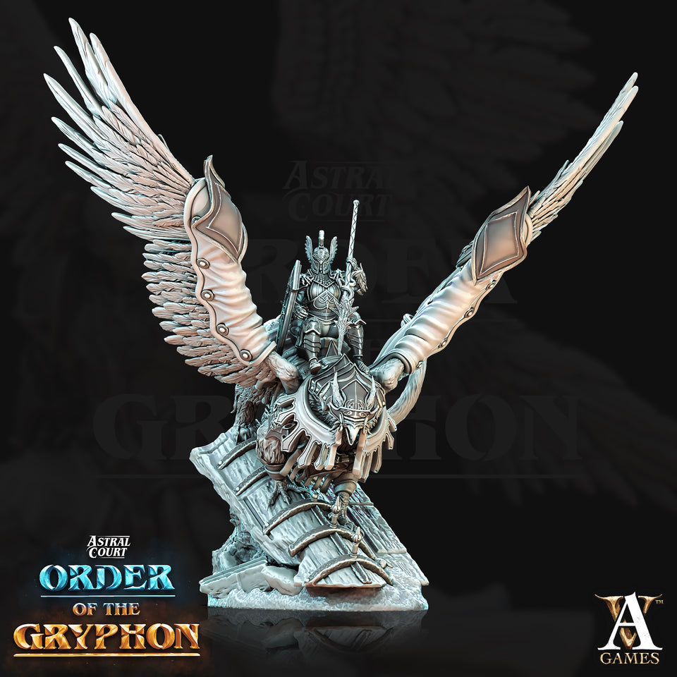 3D Printed Archvillain Games Astral Court Order of the Gryphon - Astral Gryphon Riders 28mm 32mm D&D