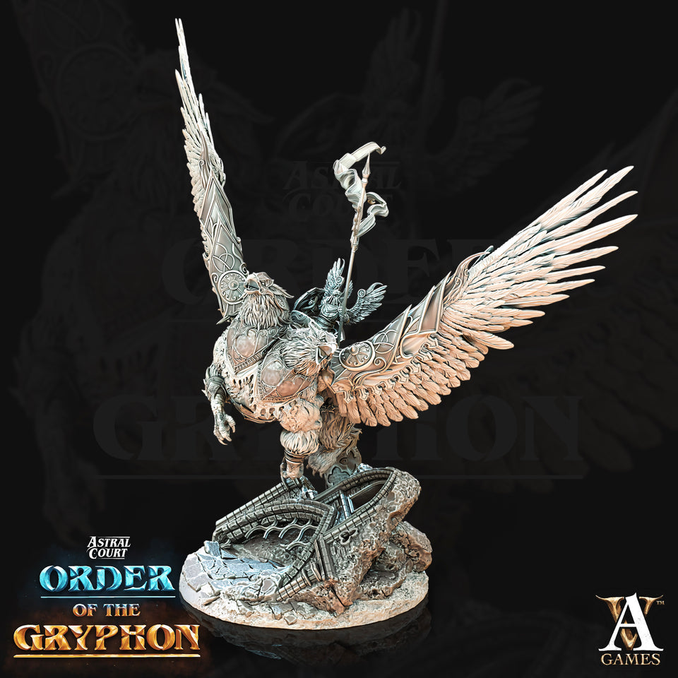 3D Printed Archvillain Games Astral Court Order of the Gryphon - Celtan Favoured of Barachiel 28mm 32mm D&D