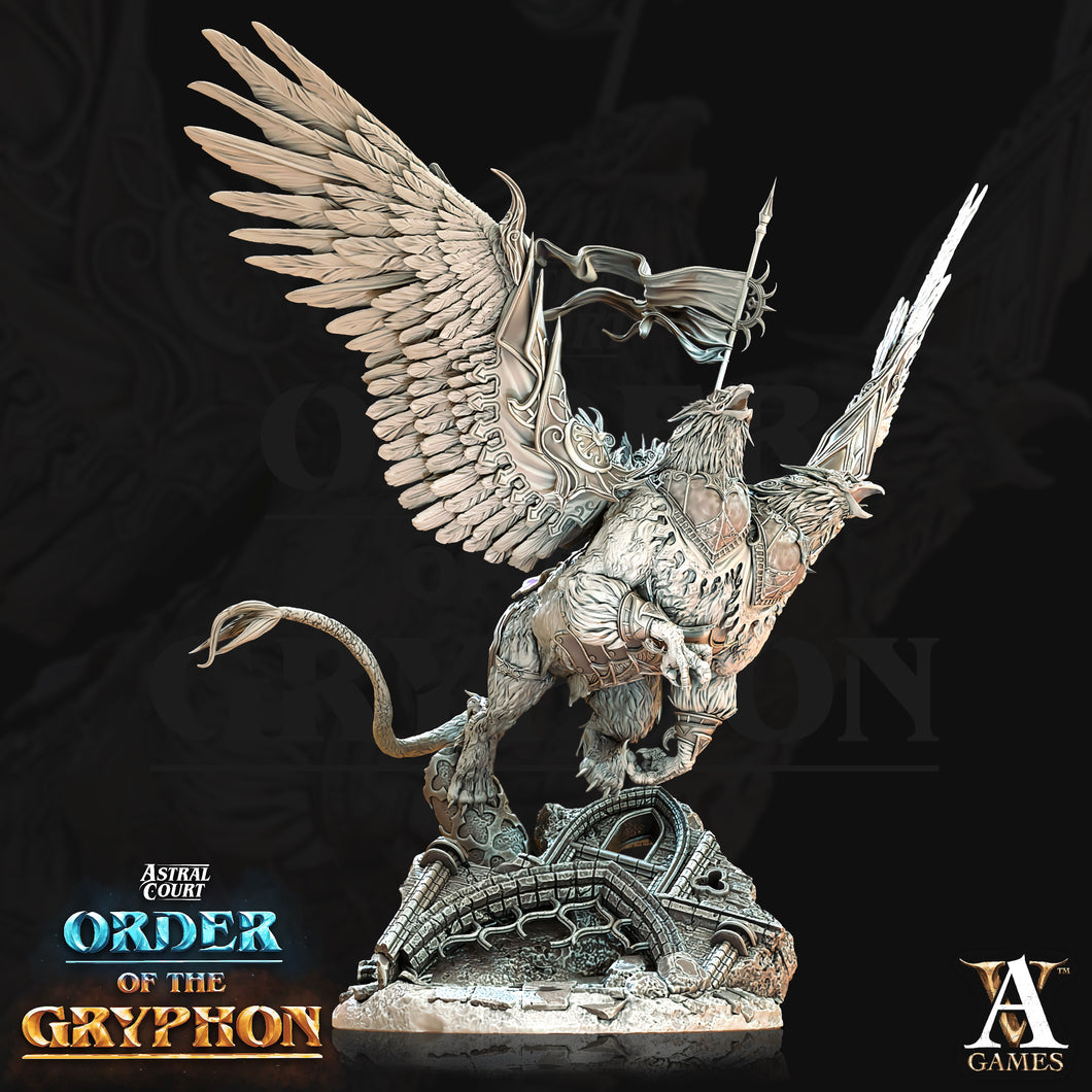 3D Printed Archvillain Games Astral Court Order of the Gryphon - Celtan Favoured of Barachiel 28mm 32mm D&D