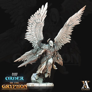 3D Printed Archvillain Games Astral Court Order of the Gryphon - Justiciar Angels Male 28mm 32mm D&D