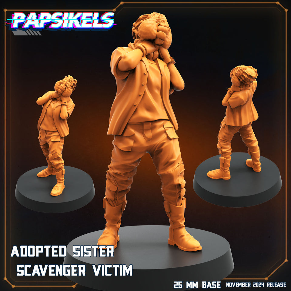 3D Printed Papsikels Adopted Sister Scavenger Victim Nov 2024 Scifi 28mm 32mm