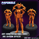 3D Printed Papsikels August 2024 Cyberpunk Anti Monster Defence Force Set 28mm 32mm