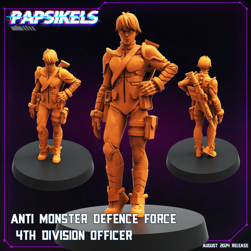 3D Printed Papsikels August 2024 Cyberpunk Anti Monster Defence Force Set 28mm 32mm