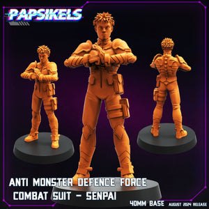 3D Printed Papsikels August 2024 Cyberpunk Anti Monster Defence Force Set 28mm 32mm