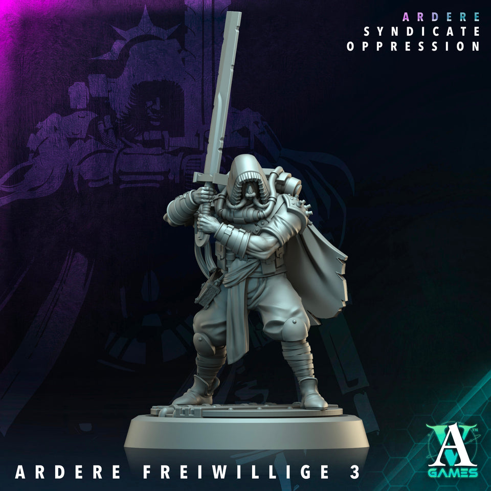 3D Printed Archvillain Games Ardere Freiwillige Ardere - Syndicate Oppression 28 32mm D&D